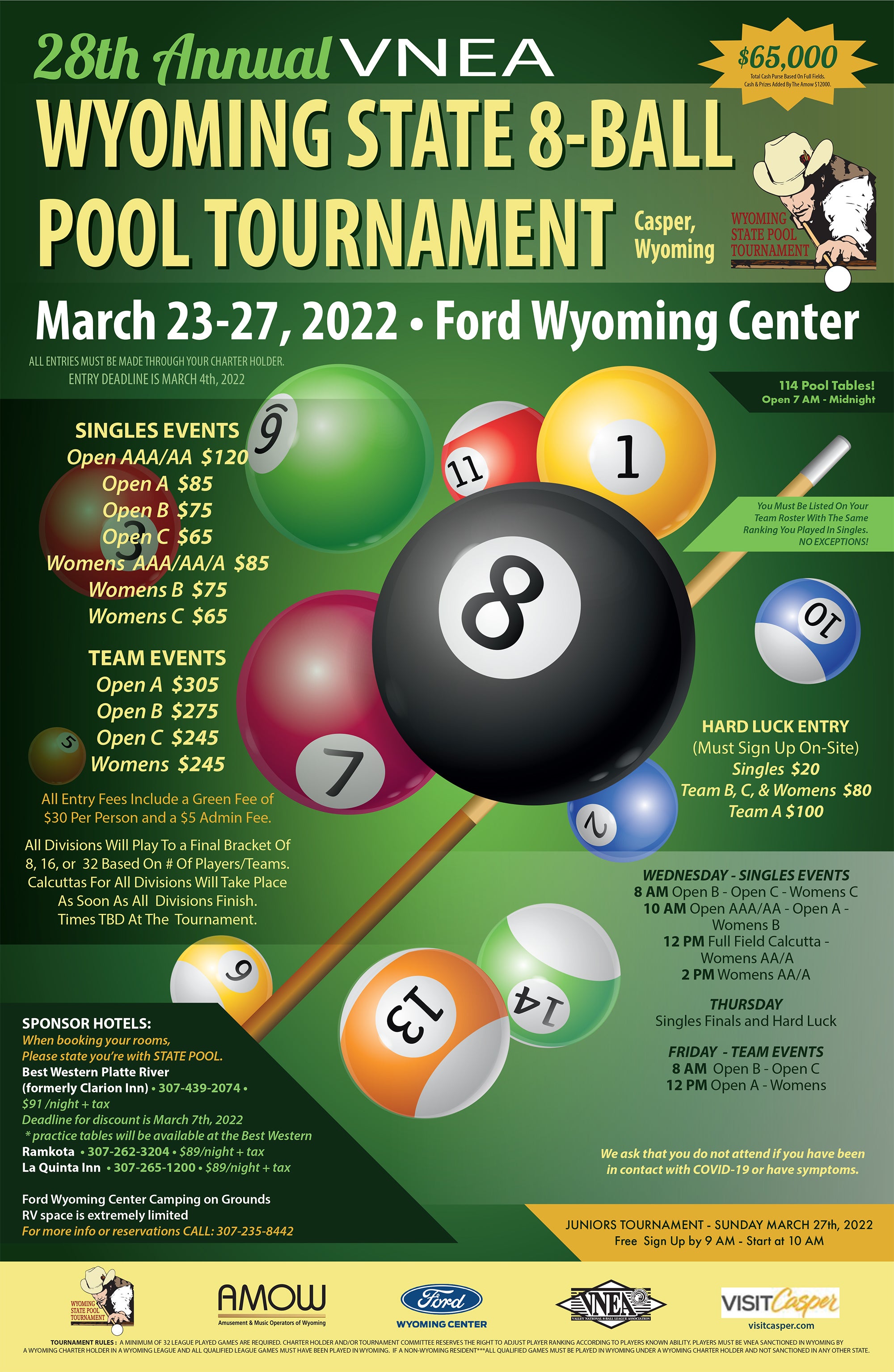 State Pool Tournament Ford Wyoming Center